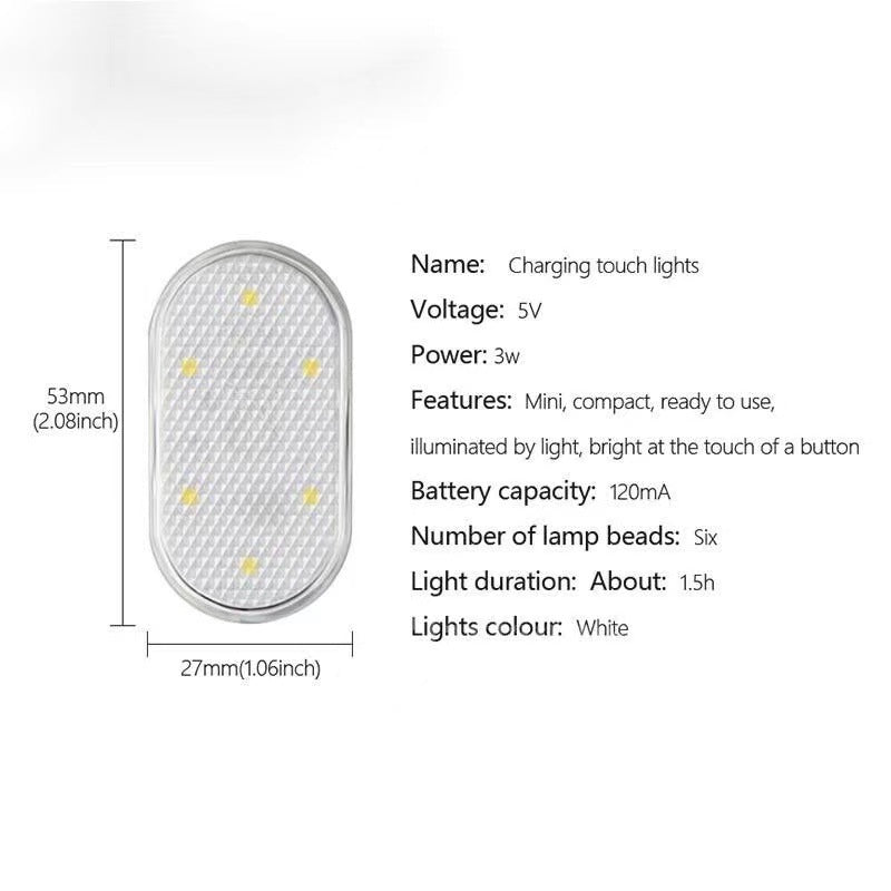 Car Interior 5v Led Lighting Finger Touch Sensor Reading Lamp Led Attraction Lights Usb Charge 6 Bulbs Car Door Light eprolo