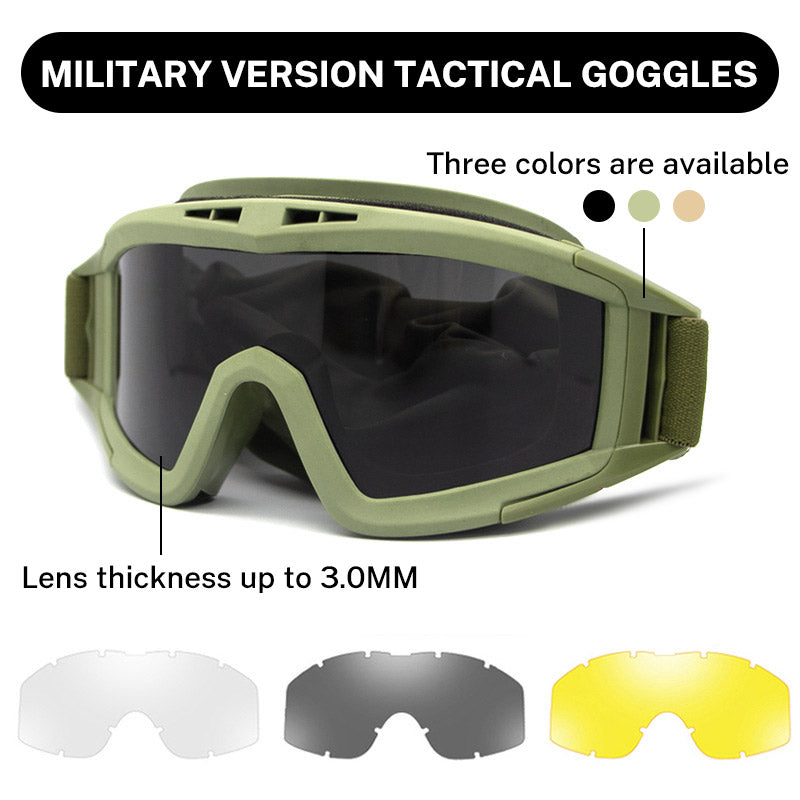 Military Tactical Goggles Outdoor Windproof Sports Army Airsoft Shooting Glasses Cycling Mountaineering Eyewear UV400 eprolo