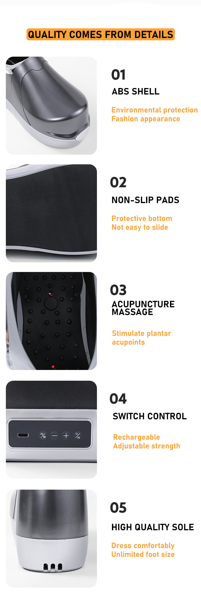 Multifunctional massage shoes Sole acupoint massage shoes eprolo