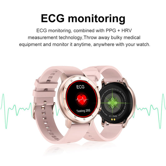 Full Touch Smart Watch Women IP68 Waterproof Bracelet ECG Heart Rate Monitor Sleep Monitoring Sports Smartwatch For Ladies eprolo