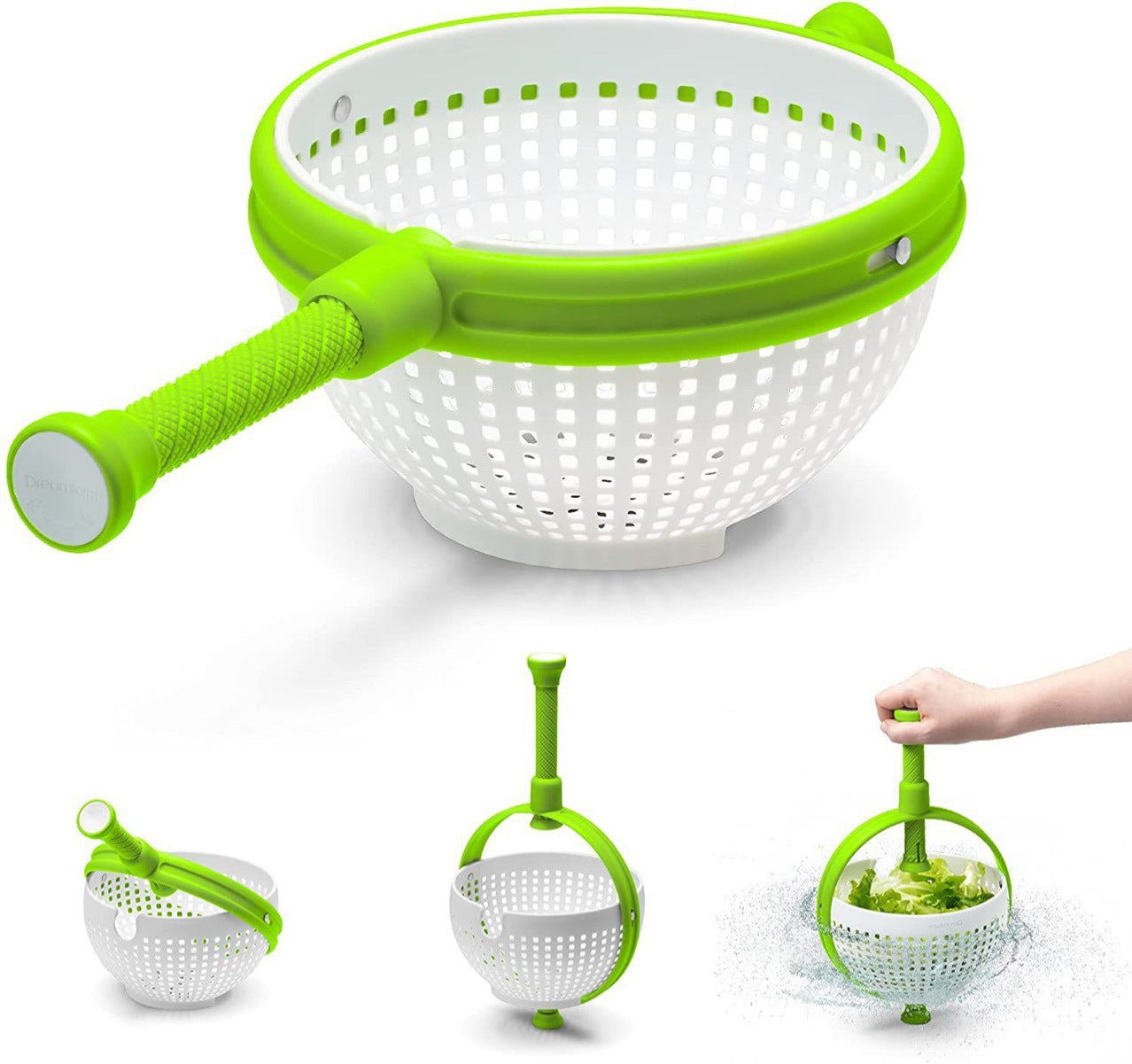 Salad Spinner Salad Rotator Kitchen Vegetable Rotator Vegetable Washing Dehydration Drain Basket eprolo