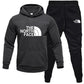 Men's pullover with fleece hoodie sweatshirt set printed casual sports set eprolo