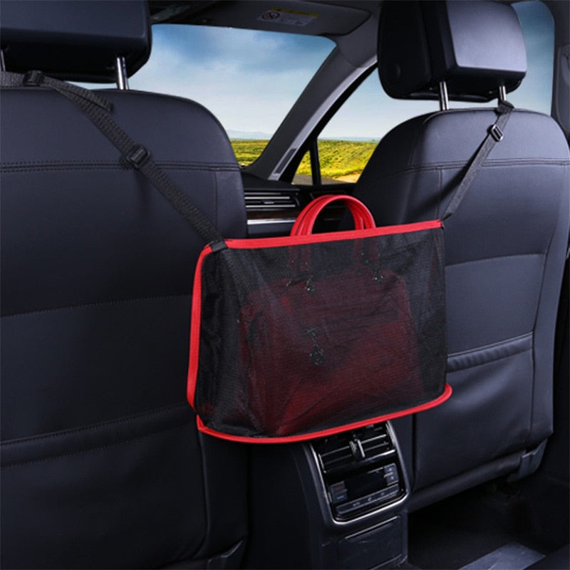 Car Net Pocket Handbag Holder Universal Multifunction Car Organizer Seat Gap Storage Mesh Pocket Interior Accessories eprolo