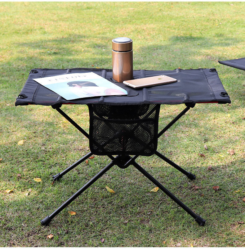 Ultra Light Folding Table Outdoor Camping Camping Car Portable Barbecue Picnic Cup Hole Mobile Phone Bag Small Table eprolo