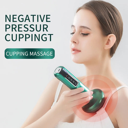 Electric Vacuum Cupping Massager Suction Cup GuaSha Anti Cellulite Beauty Health Scraping Infrared Heat Slimming Massage Therapy eprolo