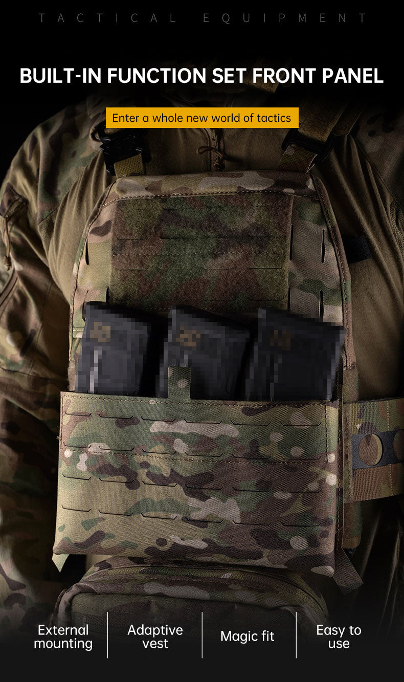 WoSporT can accommodate three 5.56 (or two 7.62) inner pockets with built-in function cover camouflage front panel eprolo