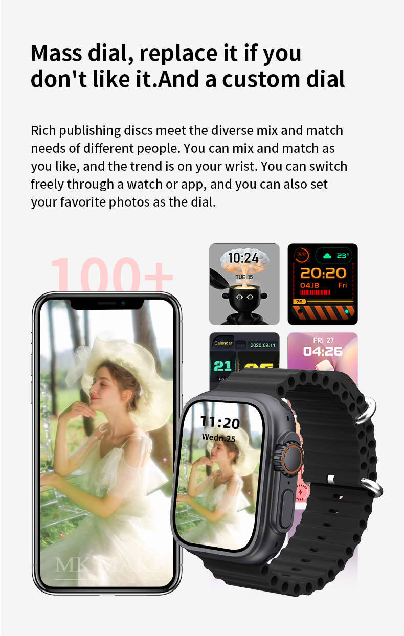 GS M9 Ultra mini smartwatch heart rate call scanning payment eprolo