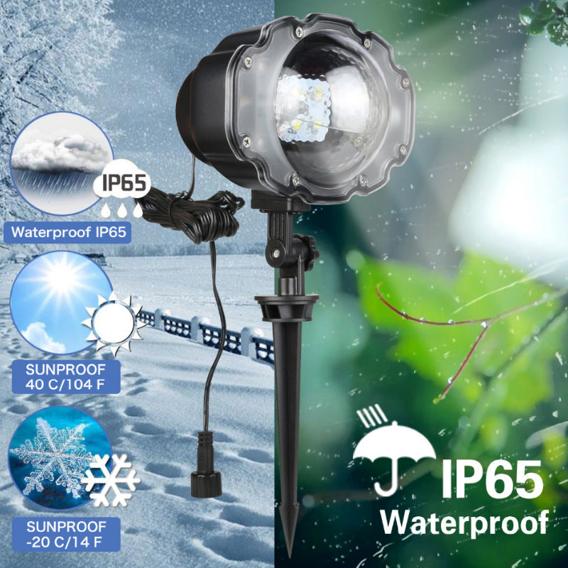 Mini Snow Projector IP65 Mobile Snow Outdoor Garden Laser Projector Light Christmas Snowflake Christmas Party eprolo