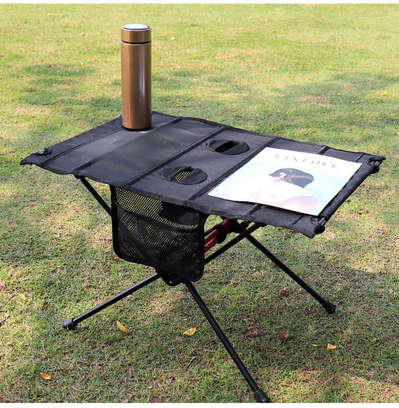 Ultra Light Folding Table Outdoor Camping Camping Car Portable Barbecue Picnic Cup Hole Mobile Phone Bag Small Table eprolo