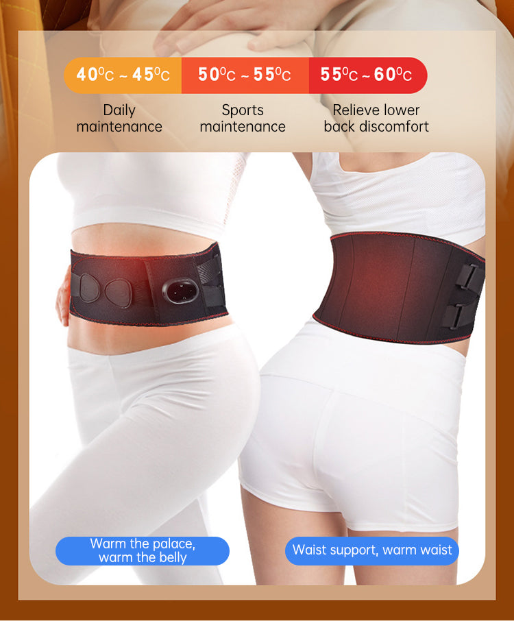 Electric Heating Waist Massage Belt Back Support Warm Hot Compress Palace Physiotherapy Waist Electric Abdominal Massager eprolo