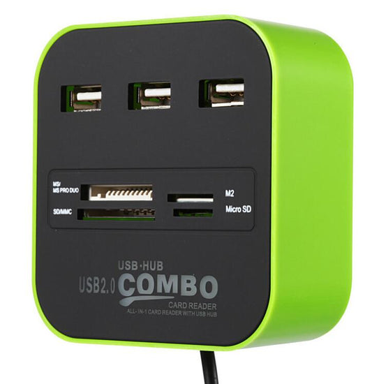 USB HUB Combo All In One USB 2.0 Micro SD High Speed Card Reader 3 Ports Adapter Connector For Tablet PC Computer Laptop eprolo