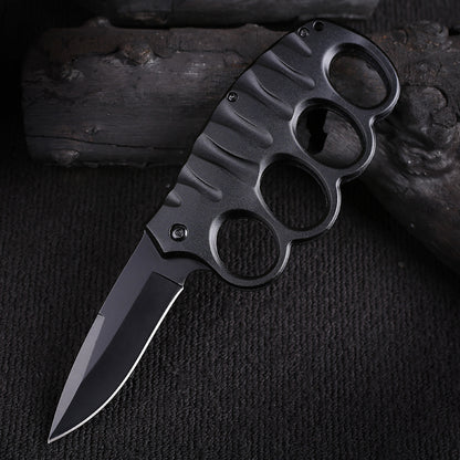 Outdoor Knife Stainless Steel Gloves Folding Knife Camping Defense Carry Knives Multifunctional Carbon Fiber Gloves Folding Knife