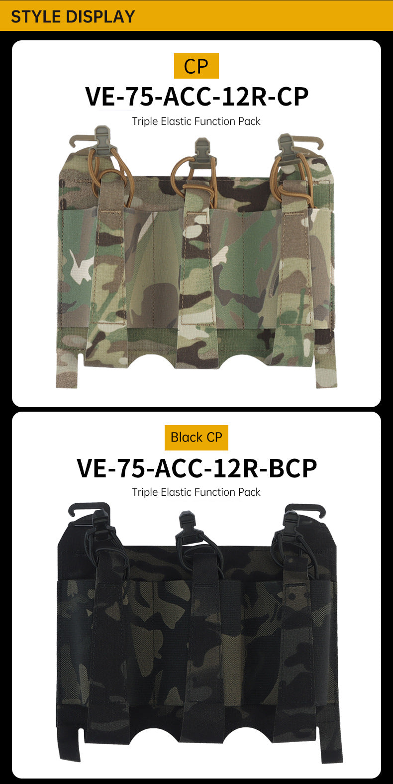 Outdoor 5.56 Triple Magazine Pouches Tactical Pouch Molle Mag Pouch for Hunting Vest eprolo