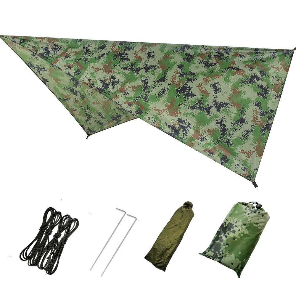 Outdoor Supplies Multifunctional Triangular Canopy Waterproof Rain Proof Sunscreen Tent Camping Supplies Beach Sunshade Cloth eprolo