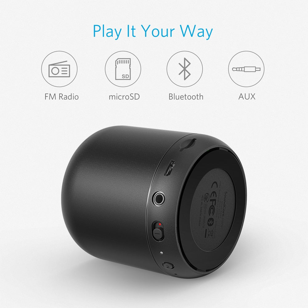 Anker Soundcore mini, Super-Portable Bluetooth Speaker with 15-Hour Playtime, 66-Foot Bluetooth Range, Enhanced Bass Microphone eprolo