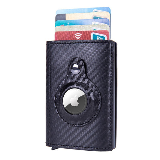 New RFID Apple Tracker Protective Cover Airtag Locator Crazy Horse Card Pack RFID Carbon Fiber eprolo