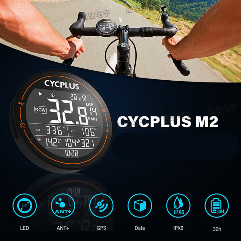 CYCPLUS M1 Racer Plus Bicycle GPS Stopwatch Cycling Computer Speedometer Odometer Bluetooth ANT+ eprolo