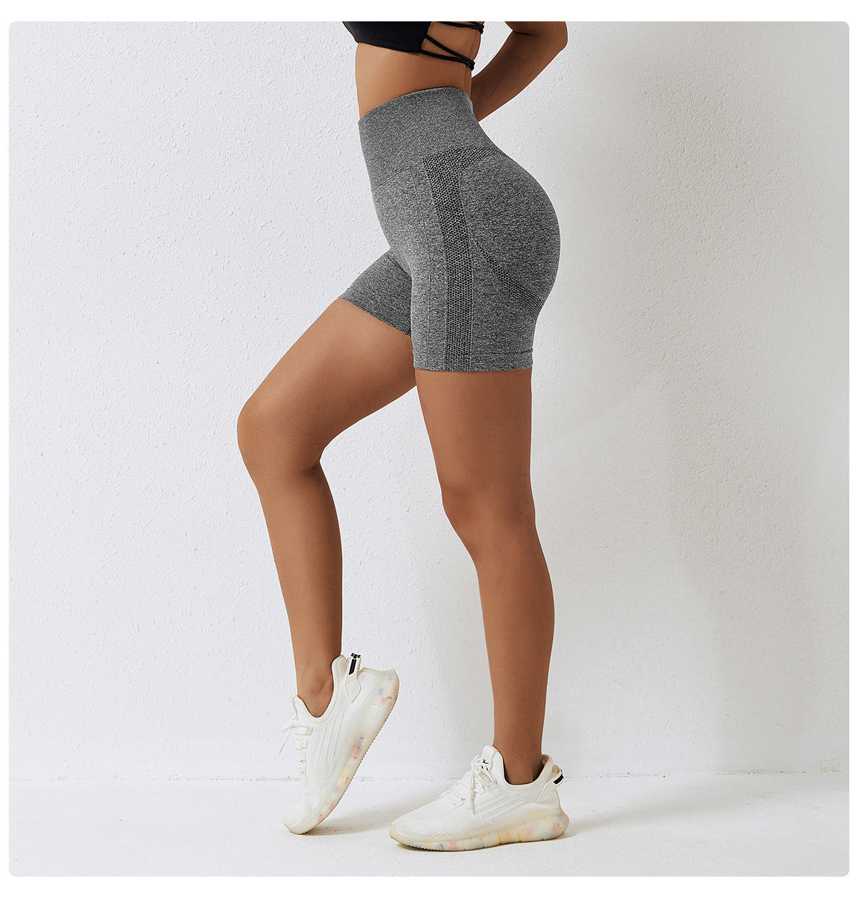 Seamless Yoga Shorts Honey Peach Hip Lift High Waist Fitness Pants Tight Running Sports Shorts for Women eprolo