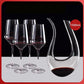 1500ml 50oz Hotel Home Elegant Hand Blown Clear Crystal U Shape Wine Decanter Set with 4 glasses For Vodka Tequila eprolo