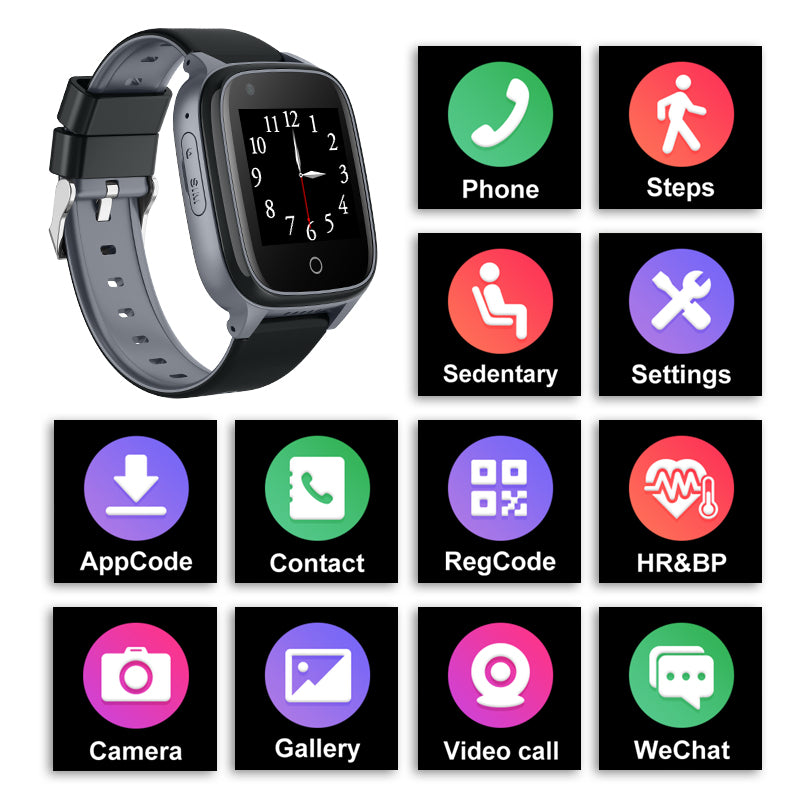 D32 Elderly Positioning Phone Watch 4G Anti-Lost Waterproof Smart Phone Watch With GPS Positioning eprolo