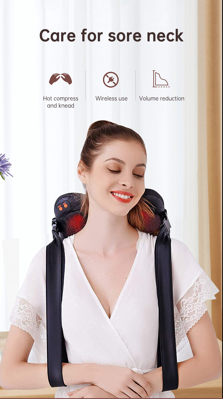 Multifunctional Shiatsu Neck And Back Massager Electric Kneading Cervical Smart Neck Shoulder Massager Machine With Heating eprolo