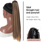 Grab clip ponytail wig female straight hair ponytail mini small grab clip ponytail long straight hair chemical fiber wig high ponytail eprolo