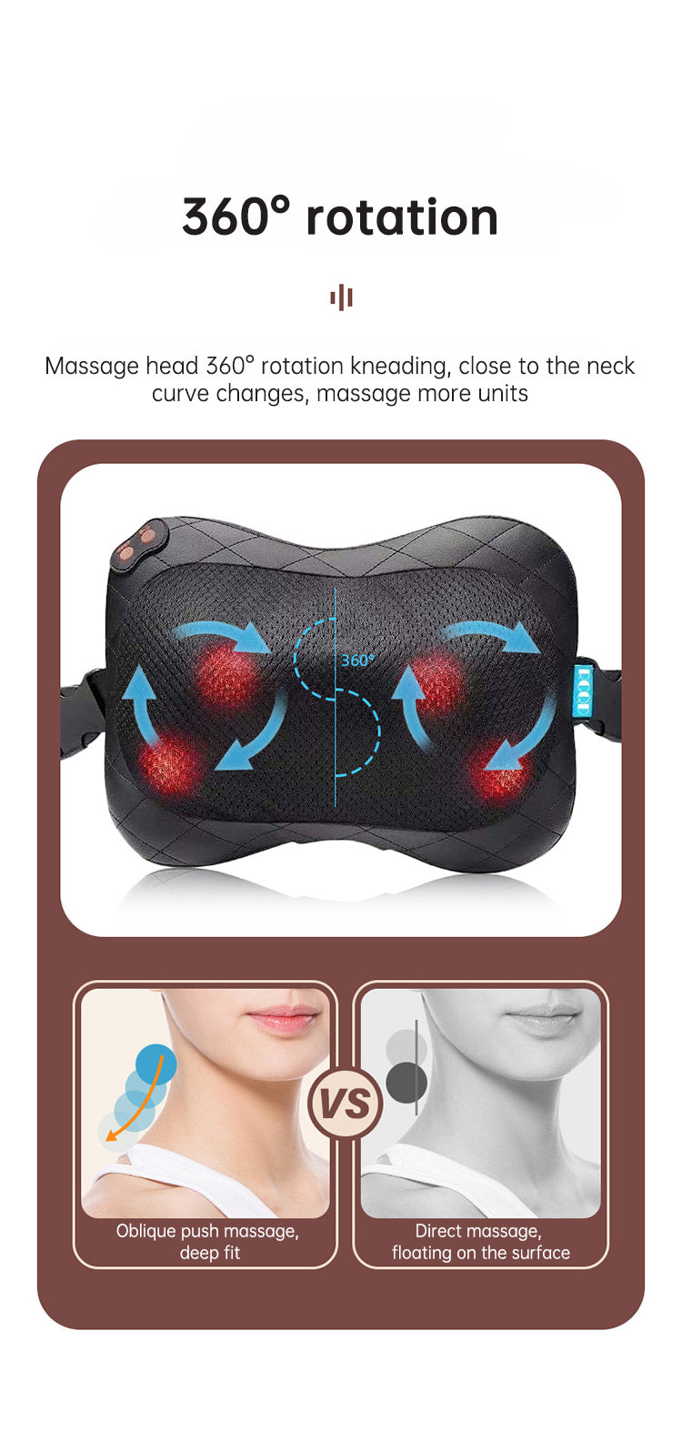 Multifunctional Shiatsu Neck And Back Massager Electric Kneading Cervical Smart Neck Shoulder Massager Machine With Heating eprolo