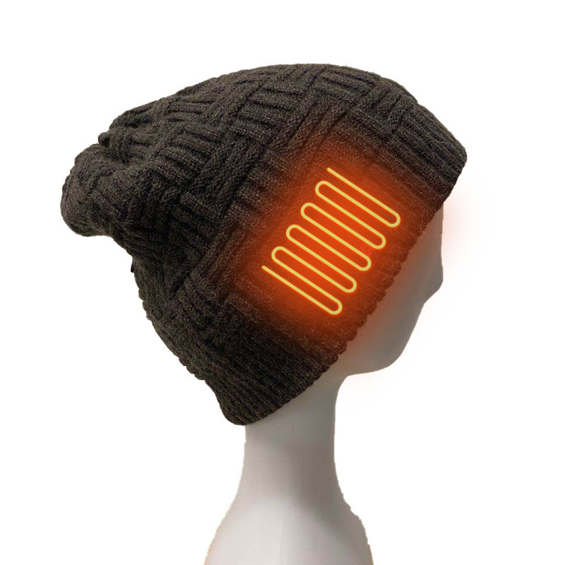 Knitted Thermal Cap Electric Heating Cap Outdoor Cold Proof Carbon Fiber Heating Cap eprolo