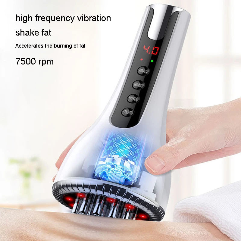 EMS Gua Sha Scraping Body Slim Massager Infrared Therapy Anti Cellulite Fat Burner Beauty Dredging Warm Brush Electro Stimulator eprolo