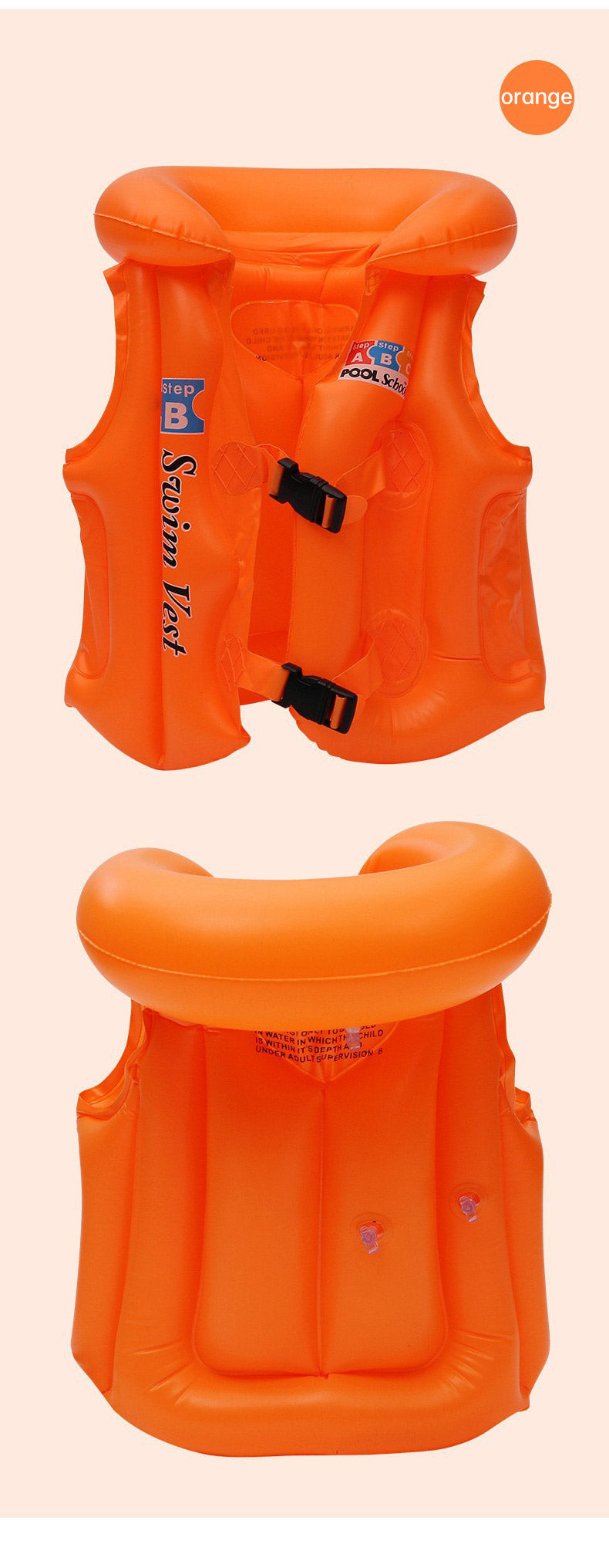 3-10 Age inflatable life vest Baby swimming jacket Buoyancy PVC floats kid swim life inflatable jacket eprolo