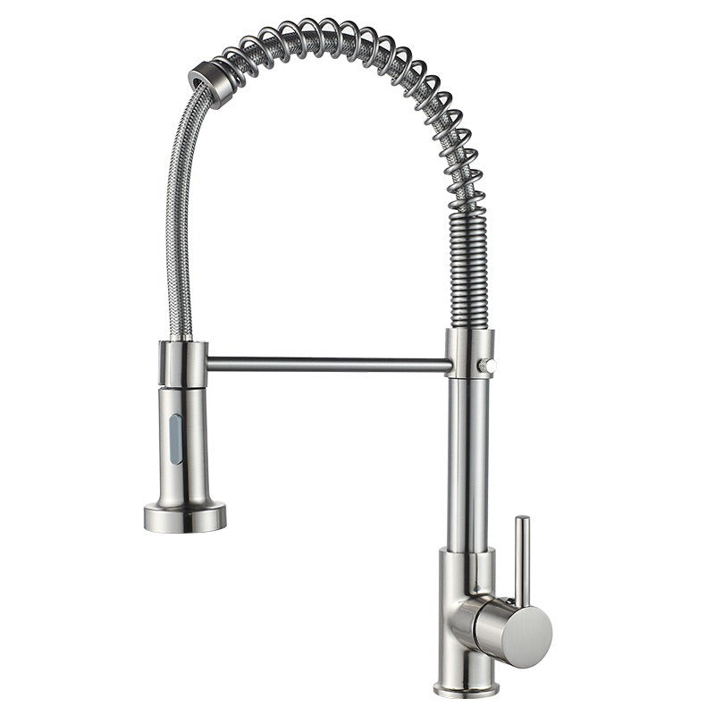 All copper rotatable cold and hot water dual mode sink, kitchen spring faucet eprolo