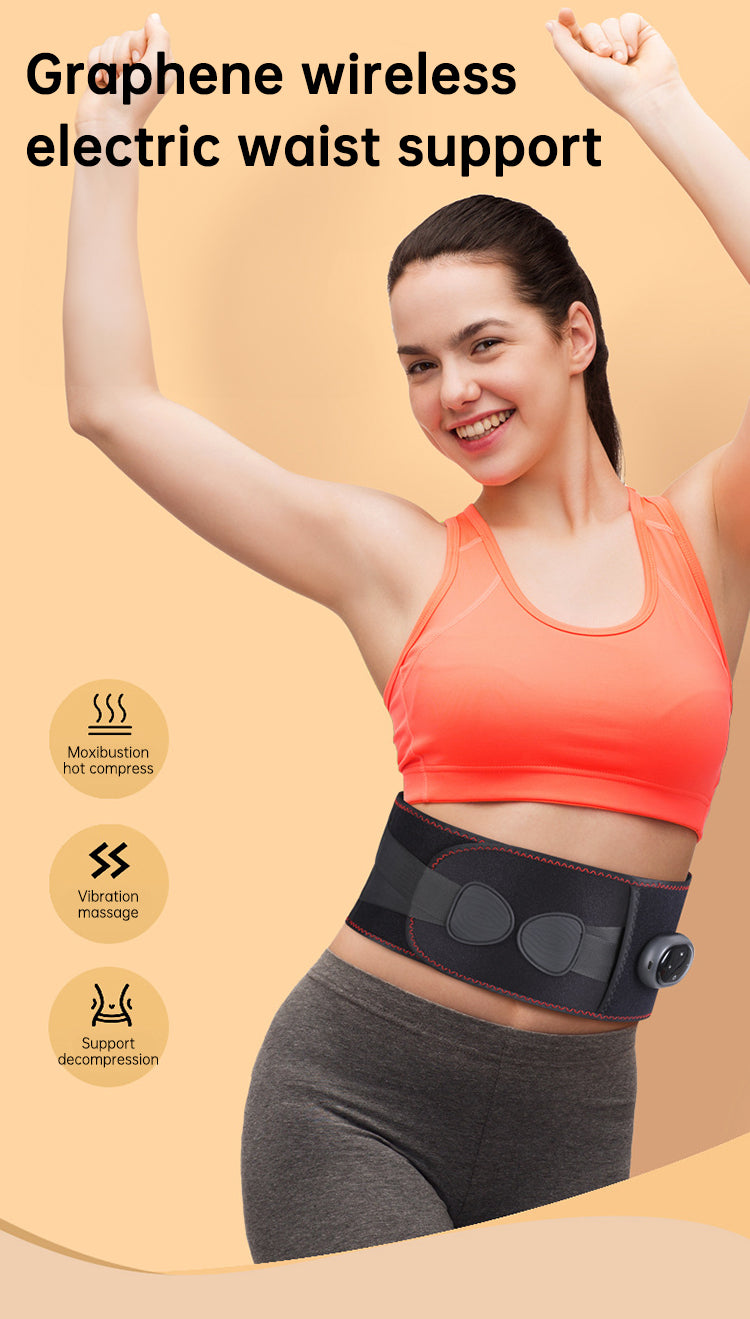 Electric Heating Waist Massage Belt Back Support Warm Hot Compress Palace Physiotherapy Waist Electric Abdominal Massager eprolo