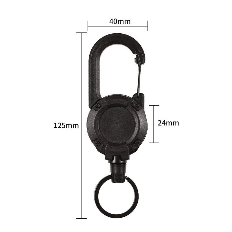 New Outdoor Automatic Retractable Wire Rope Luya Anti-theft Tactical Keychain Telescopic Keychain Retractable Hook Tool eprolo