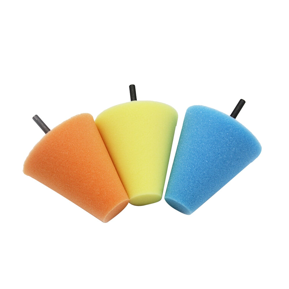 Burnishing Foam Sponge Polishing Pad Car Polisher Tyres Wheel Wheel Hub Tool Polishing Machine Cone-shape Wheel Hubs Disk eprolo