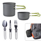 Outdoor Equipment, Outdoor Set Pot, 1-2 Person Portable Camping Cookware With Tableware Ds-101 eprolo