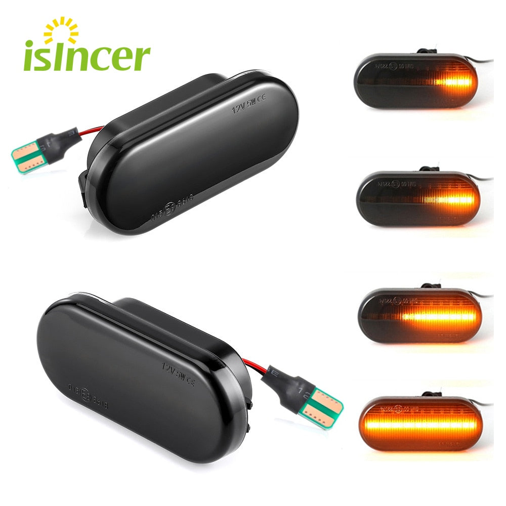 2pieces Led Dynamic Side Marker Turn Signal Light For Volkswagen VW Bora Golf 3 4 Passat 3BG Polo SB6 SEAT Ibiza Leon Skoda Ford eprolo