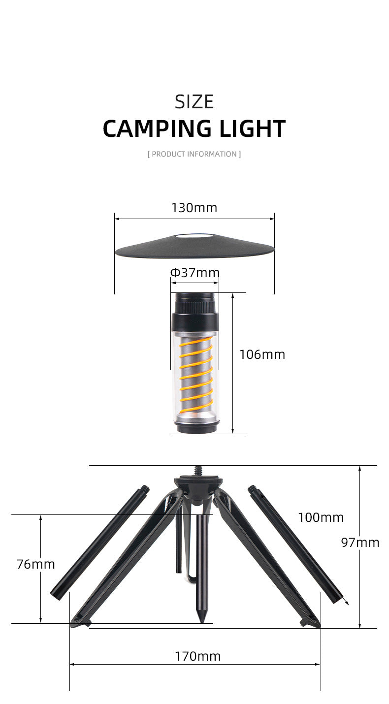 Outdoor Camping Light Portable Night Light Portable Flashlight Tripod Stand Lighting Lighthouse Marquee Tent Atmosphere Light eprolo