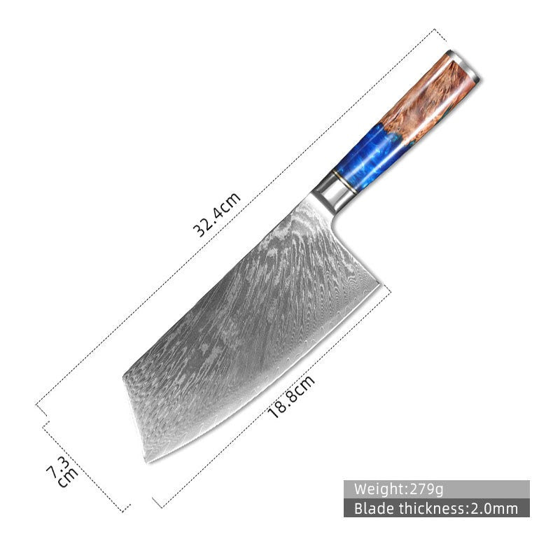 Hot Selling 67 Layers Damascus Steel Kitchen Chef santoku slicing bread cleaver butcher utility paring Knife Set eprolo