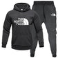 Men's pullover with fleece hoodie sweatshirt set printed casual sports set eprolo