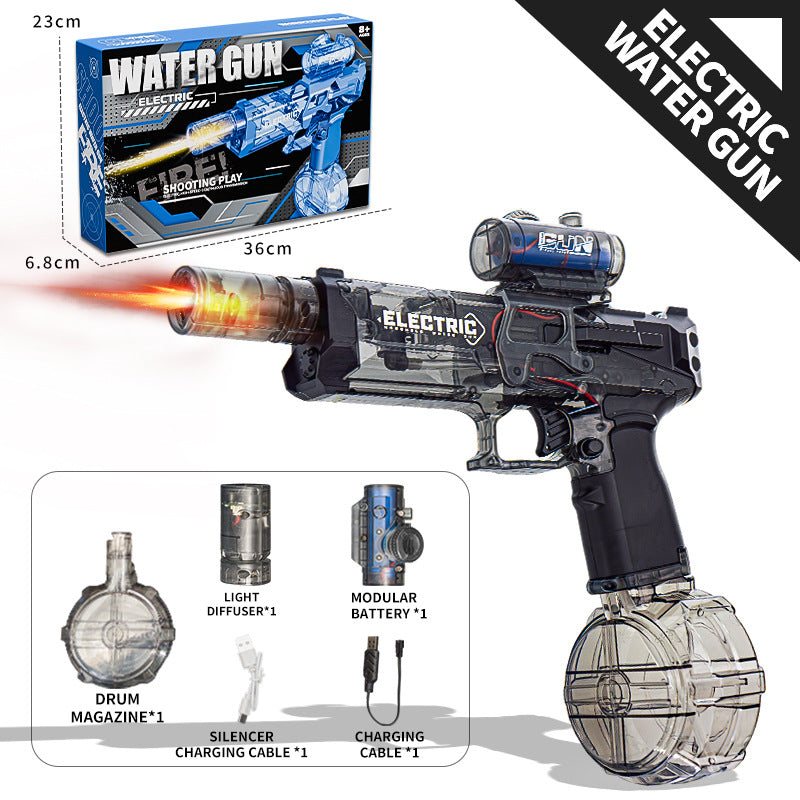 New Electric Automatic Water Gun With light Sprays Water Continuously High-pressure High-speed Powerful Ice Blast Water Gun Toys eprolo