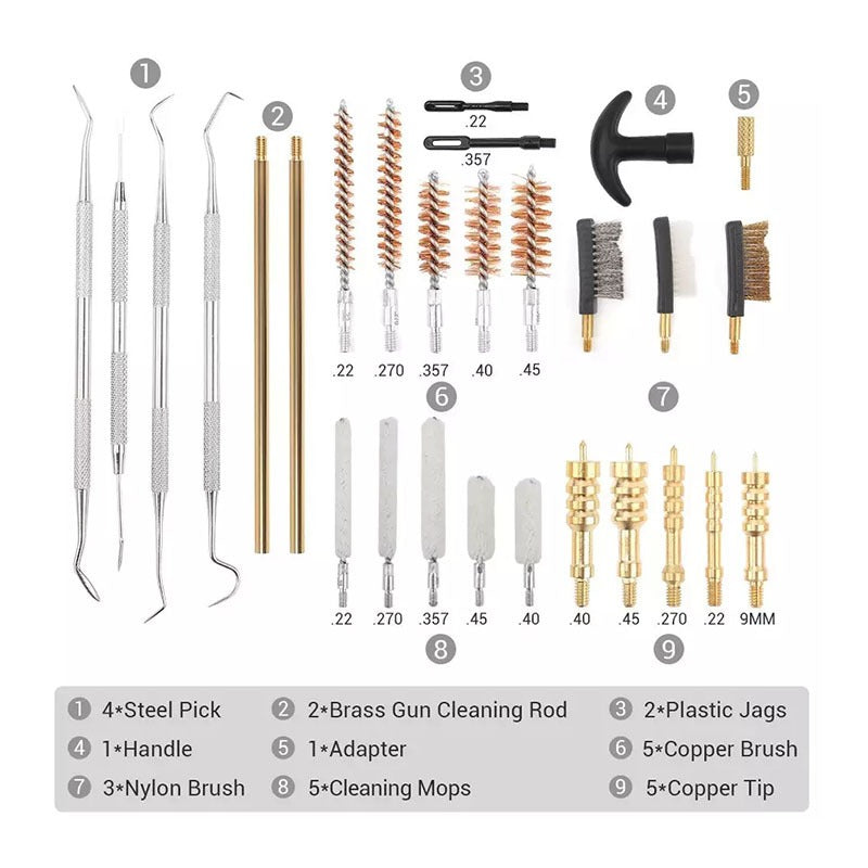 29-Piece Gun Brush Pipe Cleaning Tool Manufacturer Supplies Outdoor Tactical Supplies Gun Brush Set eprolo