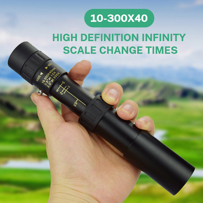 10-30×25 Zoom HD Portable Strong Binoculars Long Range Professional Spyglass Monocular Telescope Low Night Vision for Hunting