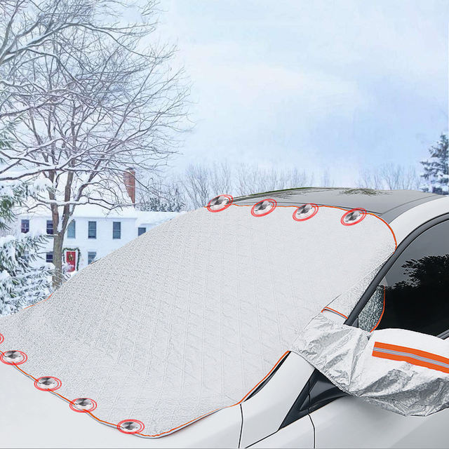 Car Snow Block Front Windshield Cover Anti-Frost Anti-Freeze Sunshade Shade Winter Snow Block Auto Supplies Sunshad eprolo