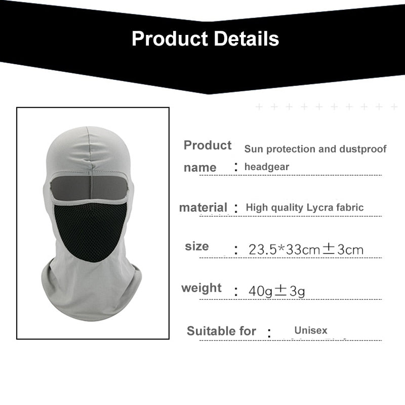 Motorcycle Sun protection and dustproof headgear riding hat hood windproof outdoor tactical riding hood mask mask dust mask eprolo