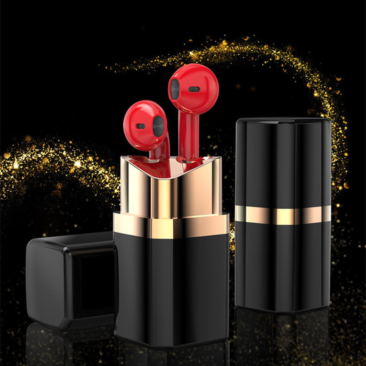 New Goddess Lipstick Headset TWS Wireless Bluetooth Headset Binaural Sports In-Ear Noise-Cancelling Macaron Headset eprolo