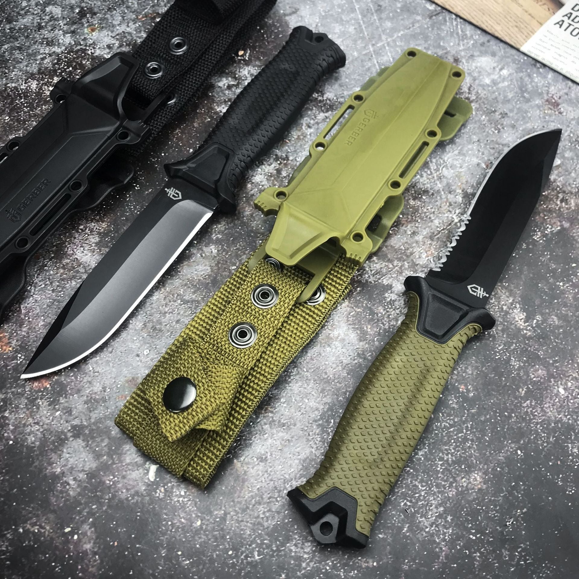 Goebel Infantry Outdoor Tactical Wilderness Survival Straight Knife Collection Of Self-Defense Carry Knives Outdoor Pocket Knife eprolo