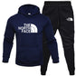 Men's pullover with fleece hoodie sweatshirt set printed casual sports set eprolo