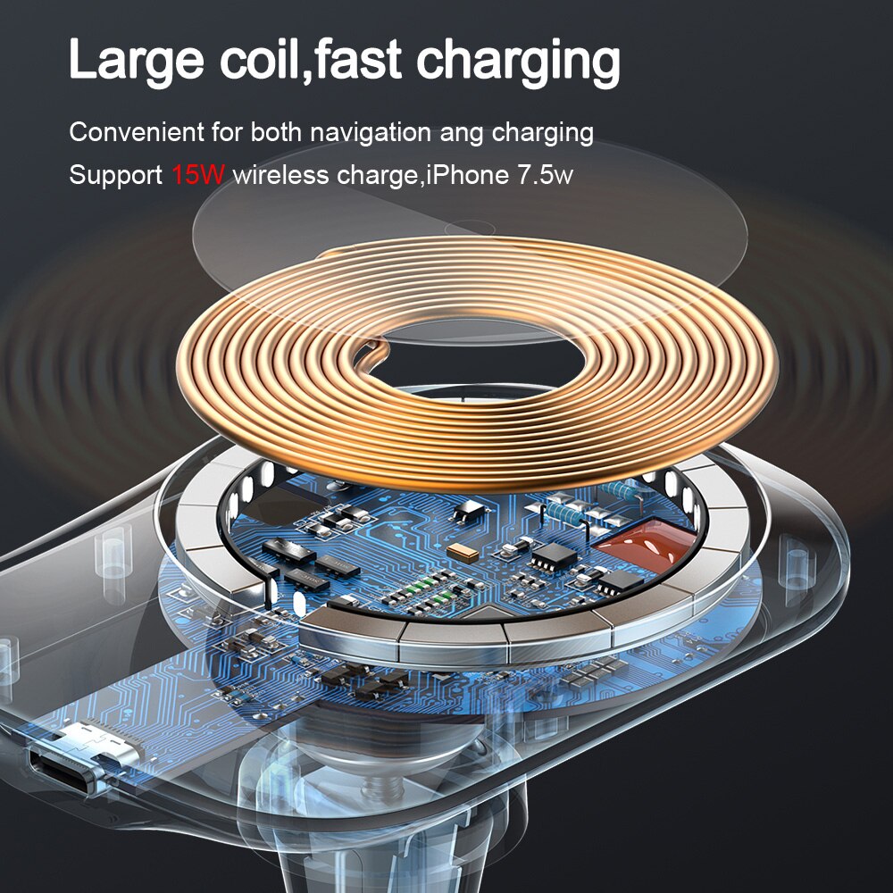 Mcdodo 15W Qi Magnetic Wireless Charger For iphone 12 13 11 Pro Max Wireless Charging Stand Car Phone Holder For Samsung Huawei eprolo