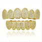 Hip hop braces with copper zircon micro inlaid with real gold Halloween teeth decoration exaggerated hiphopgrills eprolo