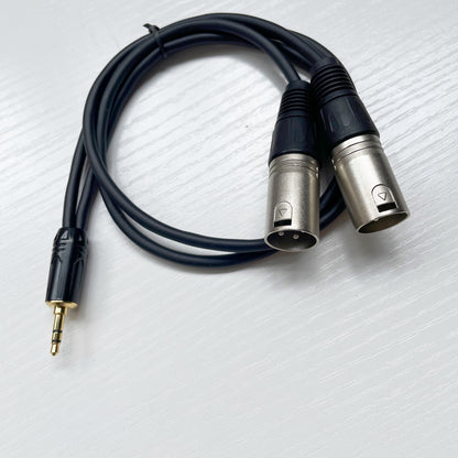 3.5mm 1/2 conversion dual XLR cable, 3.5 pairs of dual XLR male and female three core to two XLR male and female audio cable eprolo